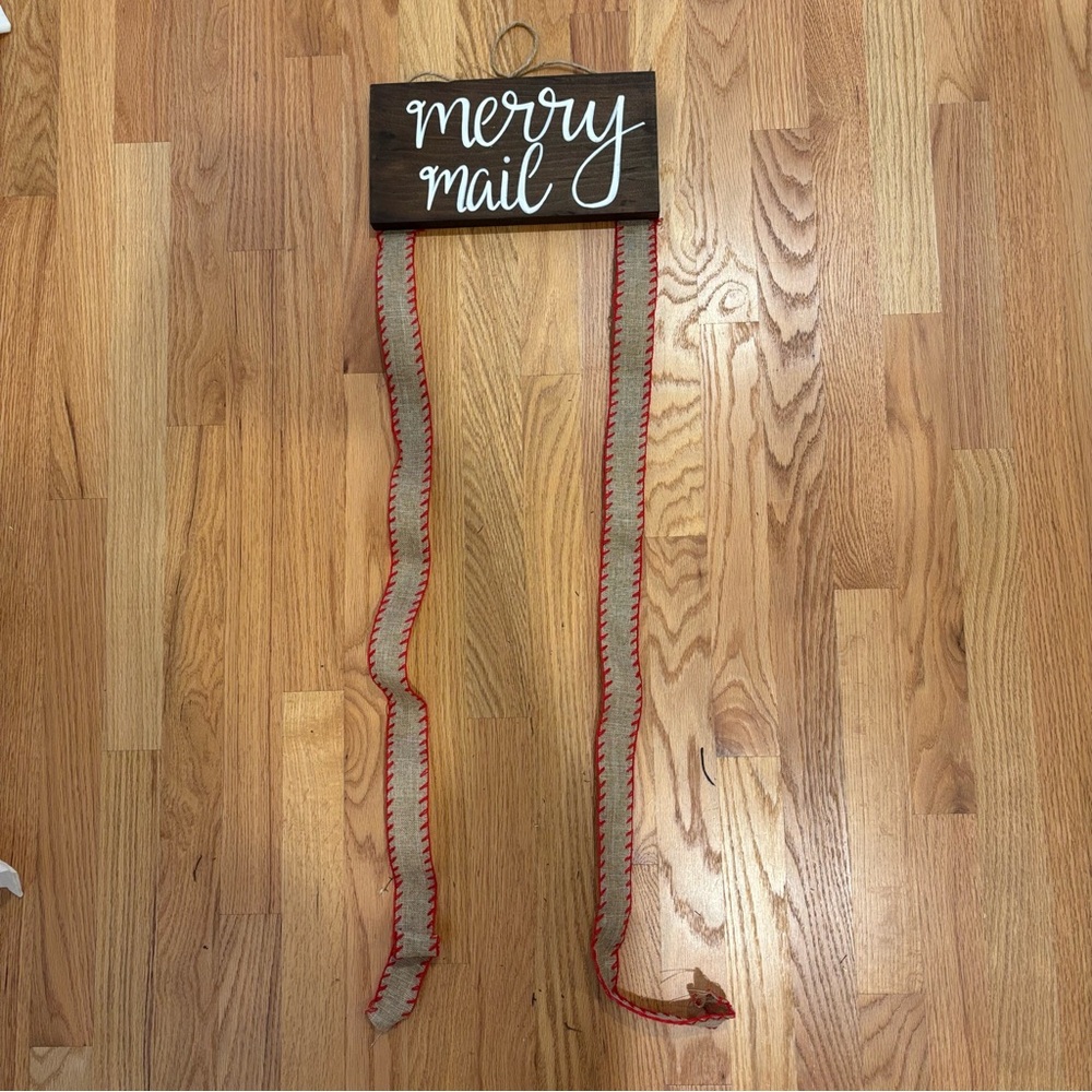 Merry Mail Holiday Card Display – Ribbon Hanger – Etsy Handmade